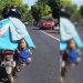Balita Dalam Keranjang Motor