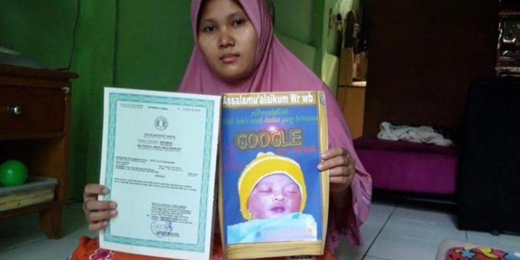 Viral Bayi Bernama Google